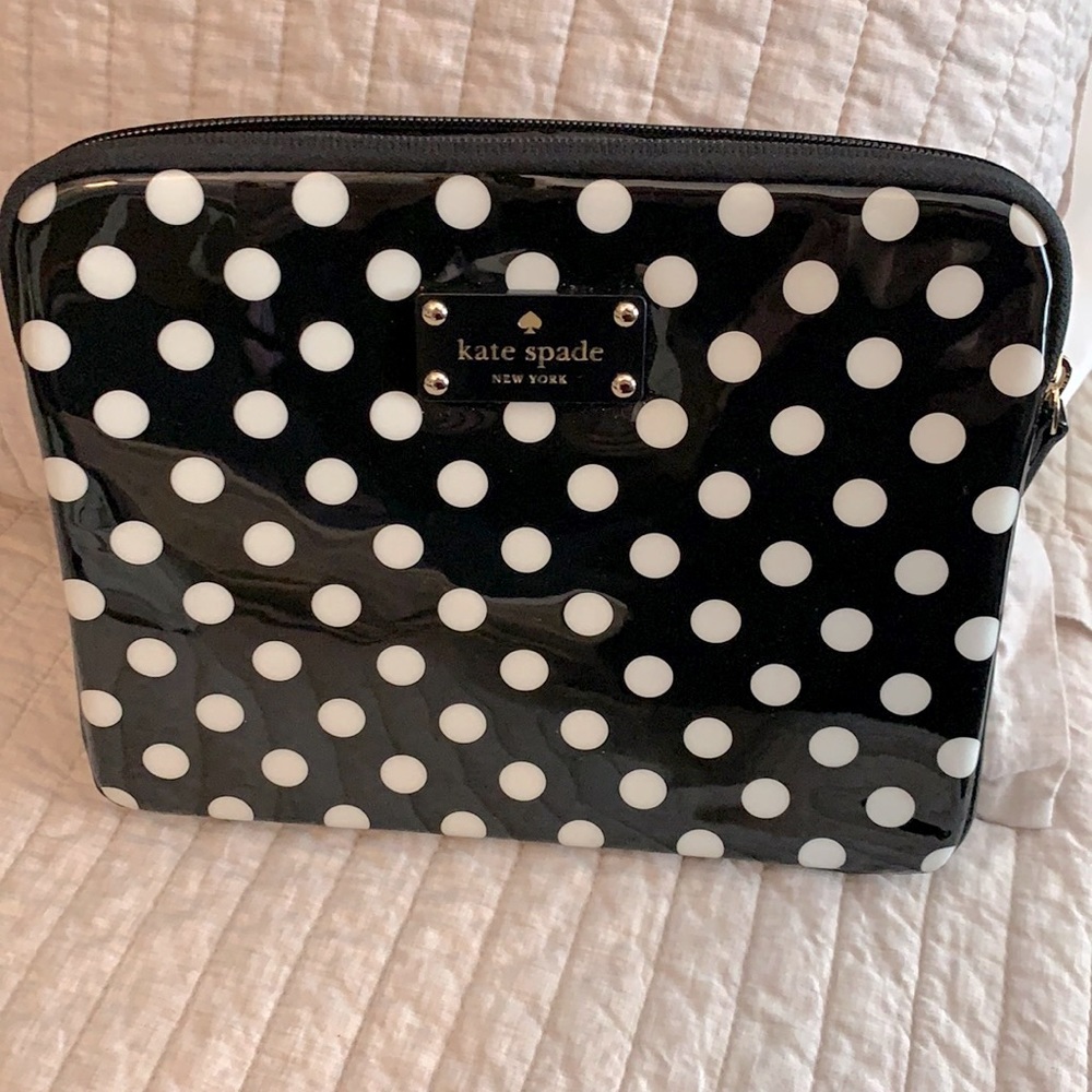 Kate Spade iPad Case Black w/white dots